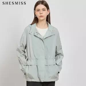 [쉬즈미스][쉬즈미스(SHESMISS)] 나일론100소재 스트링 패널 후드 점퍼 (택가격 32800