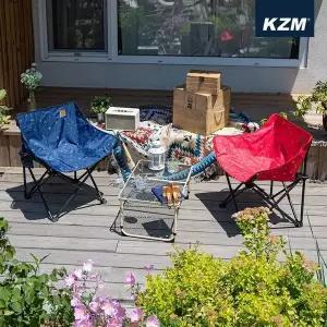 [RIZPICK]카즈미 모노그램 휘게 체어 캠핑용품 접이식 캠핑의자