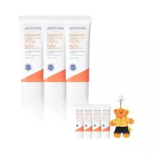 [본사직영]에스트라 더마UV365 장벽수분 무기자차 선크림 40ml 3개 + 선크림20ml 4개+위글위글 키링