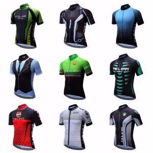 호환 남성용 사이클링 저지, 프로 MTB 셔츠, 반팔 팀 Maillot Ciclismo 탑 자전거 저지, 레이싱 유니폼, 그린 레드