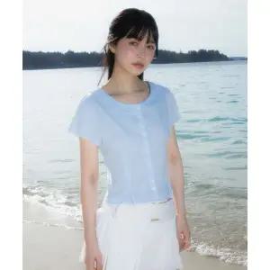 매장정품 로제프란츠 ROSEFRANTZ Round Collar Short Sleeve Blouse [Sky Blue] 5013600839 256581