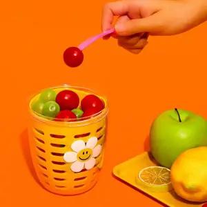 위글위글 직장인 도시락통 후르츠팟 밀프렙 Smile We Love Yellow MNS