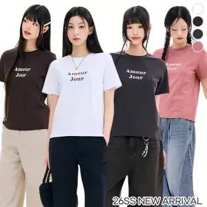 [체이스컬트] (WOMAN) MILD ESSENTIAL 레터링 반팔 T-SHIRT/4Color