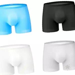 남성 아이스 실크 쿨링 소재 사각 팬티 무봉제 심리스 시원한 착용감 여름 속옷