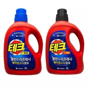 테크 DGZ911F2 세탁 세제 표백 세탁기 빨래 액체 세제 클린 3L