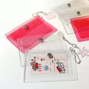 투명카드홀더 꾸미기 PVC 글리터 포카 카드지갑 케이