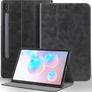 탭 S6 05인치 케이스 209 모델(SMT860/T865/T867) 가죽 커버 보호 쉘 자동 웨이크/슬립블랙용 NANRUIL