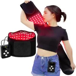 발열이 있는 레드 라이트 벨트 및 무선 허리 마사지 를 위한 진동이 신체용 근적외선 랩 장치 35 LED