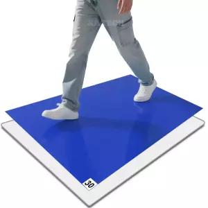 청소실 실험실 병원 건설 주택을 위한 SAETCH 끈적임/택키/접착 매트 24인치 x 36인치 파란색 미끄럼 방지