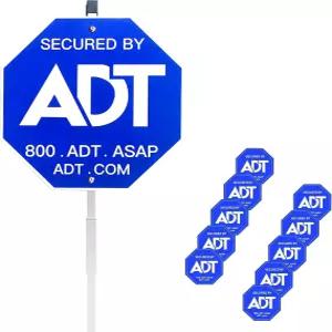28인치 야드용 ADT 표지판 및 0 창문 스티커 00 알루미늄 헤비 듀티 내후성 가정용 팩