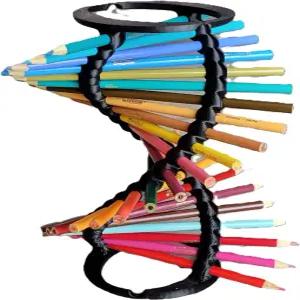 Znet3D 더블 헬릭스 DNA 책상 정리함 23 연필을 보관 있는 내구성 홀더 교사 학생 과학 를 위한 이상적인