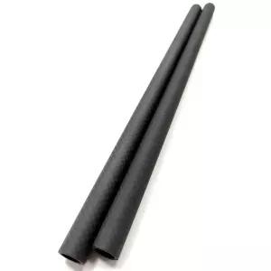 2pcs 5mm 탄소 섬유 튜브 두께 5xx300mm 3K 롤 랩 파이프 일반 매트 표면