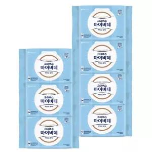 크리넥스 마이비데 물티슈 대용량 캡형 60매 x 7팩 클린케어 화장실용 비데용 물에녹는 비데티슈