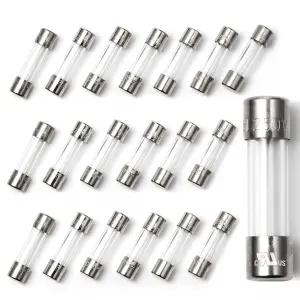 찬존 20개들이 팩 UL 목록 5x20mm 2A 250V/25V 2암페어 슬로우 블로우 퓨즈 시간 지연 카트리지 유리관