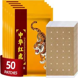 ifory 50pcs 호랑이 패치 석고 무릎 등 목 근육 어깨 바디 허브 캡사이신