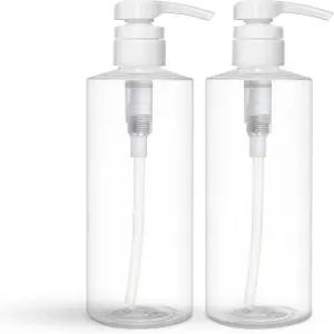 브라이트 프롬 빈 로션 펌프 병 6 BPA 프리 리필 용기 플라스틱 페트 비누 액상 바디 및 마사지 오일 2팩