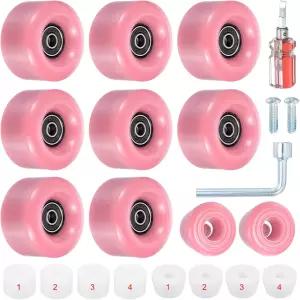 패티킬 8팩 롤러 스케이트 휠 ABEC9 링이 장착된 58mm x 쿼드 82A 및 2 토 더블 로우 보드 실외용