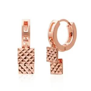 화이트데이선물 트윈스퀘어 귀걸이 (Gold-pin) 14K