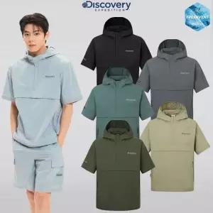 디스커버리 익스페디션 25년 남성 여성 남여공용 프레시벤트 폴튼 반팔 후드 아노락 DXTR7E053 224502