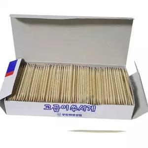 대용량 이쑤시개 개별포장 업소용 요지 나무 이쑤시개 자작 뾰족한 일회용 다용도 휴대용 종이 상자 캠핑