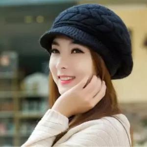 중년 엄마 할머니 털안감 니트 베레모 겨울 모자 방한모자