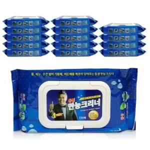 청소박사 동성 만능크리너 티슈형 찌든때 제거 리필 100매x15개