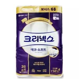 식당롤화장지 쿨샵 크리넥스 데코소프트 3겹화장지 도톰한 30롤
