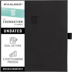 AT-A-GLANCE 파운데이션 플래너 언데이트 인스퍼레이션 저널 목표 설정 진행 상황 추적 습관 만들기 주간