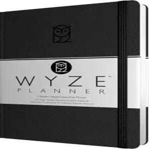 Wyze Planner 날짜가 지정되지 않은 일일 플래너 - 하루 전체 페이지 시간별 일정 목표 설정 습관 추적기