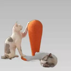 멍냥이랑 고양이 당근 수직 스크래쳐 소형