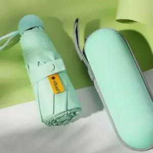 수동 접이식 5단 우산 초경량 캡슐 민트색 미니