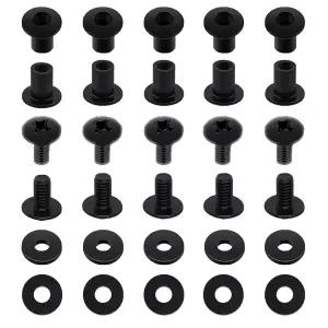 블랙 시카고 나사 1/4인치 DIY 키덱스 벨트 홀스터용 10개 키트 가죽 클립 칼집 액세서리 트러스 헤드
