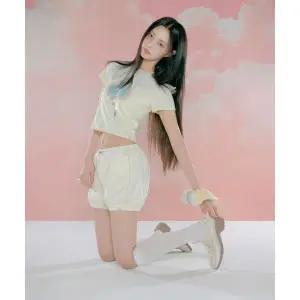 (백화점상품)ROCKFISH WEATHERWEAR [x ILLIT] BLISS HEEL LACEUP SNEAKERS - PINK BEIGE135080
