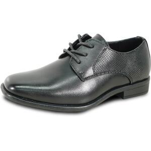 bravo! 남아용 드레스 슈즈 킹 레이스업 옥스포드 플레인 토 또는 캡 가죽 양말 교복 공식 이벤트 사이즈 부터 청소년까지 블랙 브라운 코냑, 77