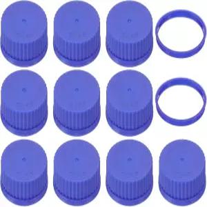 PATIKIL GL45 나사 캡 10개 45mm 폴로필렌 커버 씰 실 미디어 병 유리 파란색