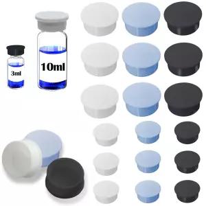 18팩 바이알 보호 캡 3ml 및 - 안전한 보관을 위한 밀착형 씰 뚜껑 다양한 3가지 색상 커버 재사용이