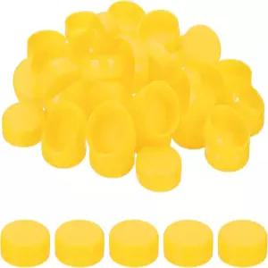 파티킬 38mm/1.5인치 내부 플라스틱 병뚜껑 100개 교체용 스크류 보관용 용기 뚜껑 DIY 주스 물우유 노란색