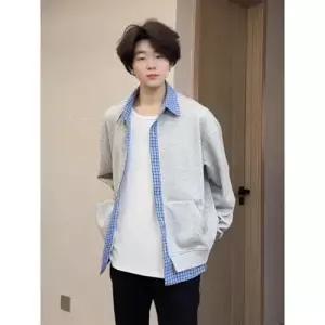 남친 그레이 가을 페이크 투피스 계열 칼라 셔츠 맨투맨 패피3