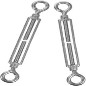 카빌록 2pcs 가든 와이어 텐셔너 스테인리스 스틸 턴 버클 꽃바구니 볼트 헤비 듀티