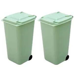 Amosfun 2pcs 홈 오용 쓰레기통 정리함 깔끔한 공간을 위한 스타일리시하고 기능적인