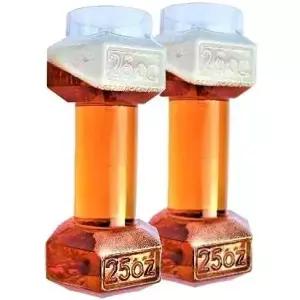 덤벨 맥주잔은 측면에 25OZ 성형된 견고한 포장으로 되며 각 잔에는 25의 맥주가 담겨 남성과 여성