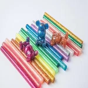 뉴턴테크 미니 글리터 컬러풀 핫 건 스틱 50PCS DIY 아트 크래프트용 5가지 색상 우드 글래스 카드 패브릭