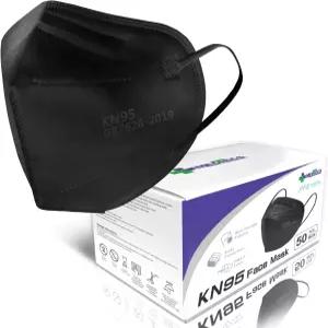 메드텍 KN95 페이스 마스크 일회용 개별 포장 5겹 보호 및 초광범위 탄성 이어 루프 디자인 95 여과 효율