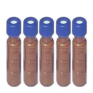 무화 앰버 랩 오토러 바이알 9mm 블루 스크류 캡이 있는 폴로필렌 2ML 레드 및 화이트 실리콘 세파 00팩