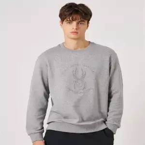 스파이더 SPKFCNRL001MMGR 스웨트셔츠 기모맨투맨 남성 써클 레터링 거미 자수 맨투맨 티셔츠 5378228