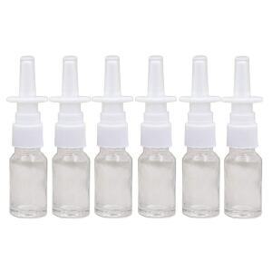 메이크업 워터 Perfume 에센셜 오일 식염수용 미세 미스트 스프레이 용기가 포함된 QUUPY 6Pcs 10ml034온스 빈 투명 유리 비강