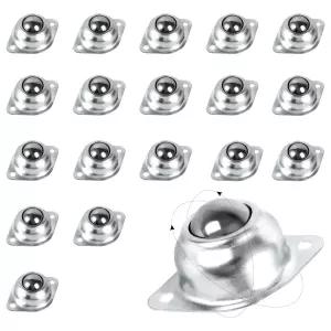 1 롤러 볼 이송 베어링 16Pcs 360 o 회전 범용 400Lbs 탄소강 원형 캐스터 유닛 컨베이어용 스탠드 변속기