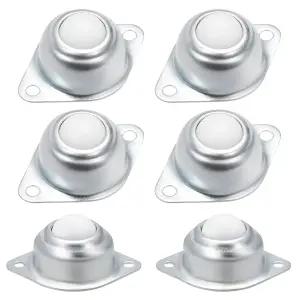 6 PCS 5/8인치 나일론 롤러볼 이송 베어링 캐스터 유닛 360 유니버설 휠 변속기용 테이블 컨베이어 가구