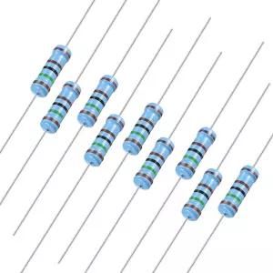 uxcell 30Pcs 1.5K 옴 저항기 2W 1 공차 금속 필름 납 DIY 전자 프로젝트 및 실험용 5밴드