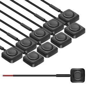 Linkstyle 10Pcs 순간 푸시 버튼 스위치 서피스 마운트 ON/OFF 미니 경적 12V 24V 차량 산업용 제어 장치